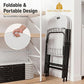 Foldable Plastic Dining Chairs Set of 4 with Ergonomic Backrest
