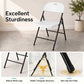 Foldable Plastic Dining Chairs Set of 6 with Ergonomic Backrest