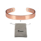 Vinterly Pure Copper Bracelets for Women Men 10mm Wide Adjustable Cuff Copper Magnetic Bangles Arthritis Healing Energy Jewelry