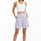 Women's High-Waisted Long Yoga Shorts with Pockets