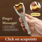 Finger Massage Dual-Row Roller Brass Roller Design Easy Use Relieve Finger Fatigue Promote Blood Portable Finger Massage Tool"