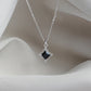 VOQ Silver Square Pendant Necklace | Fashion Gift for Women
