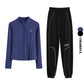 Women's 2-Piece Zipper Gym Set: High Waist Tracksuit & Jacket