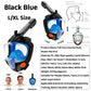 Full Face Snorkel Mask 180° Panoramic View Dry Top Snorkel Anti-Fog Leak-Proof Safe Breathing Swimming Diving Gear for Adults