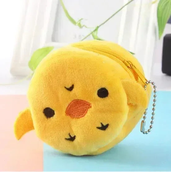 Cartoon Cute Pig Animal Coin Purse | Kawaii Soft Plush Zipper Wallet for Kids