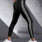 High Waisted Slim Fit Leggings with Side Stripes for Women