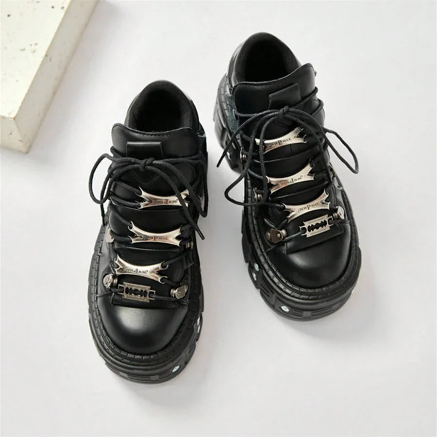 Embrace Your Rebellious Side Gothic Lace-Up Boots