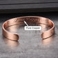 Vinterly Pure Copper Bracelets for Women Men 10mm Wide Adjustable Cuff Copper Magnetic Bangles Arthritis Healing Energy Jewelry