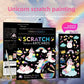 Rainbow Scratch Art Paper Kit | Magic Color Drawing Set for Kids