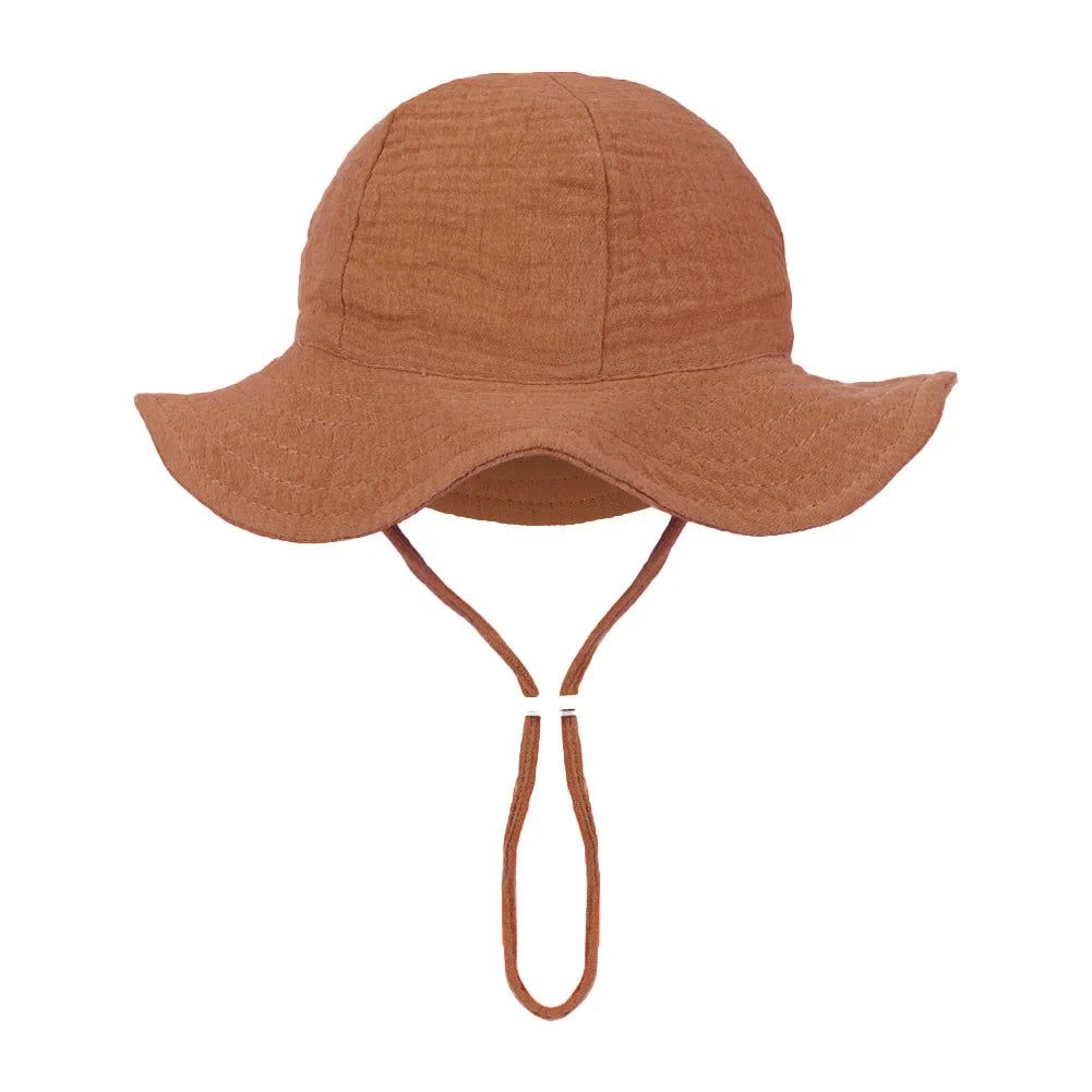 Baby Cotton Bucket Hat | Unisex Sun Protection Hat for Infants 3-12 Months