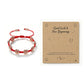 Handmade Red Rope Braided Bracelets Petal Shape Copper Beads Cluster Bangles for Women Men Friendship Couple Lucky Jewelry Gift