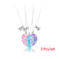 3 Pcs/set Best Friends Pendant Necklace For Woman Magnetic Adjustable Rainbow Daisy Lover Broken Heart Chain BFF Jewelry Gifts
