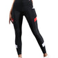 High Waisted Colorblock Mesh Yoga Leggings with Pockets