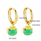 LUXUSTEEL Animal Hoop Earrings | Stainless Steel Drop Earrings for Women