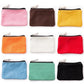 Solid Color Canvas Zipper Coin Purse | Mini Money Pouch for Women Men