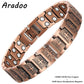ARADOO Copper Cross Bracelet for Men with Powerful 3800 Gauss Magnetic Therapy Jewelry
