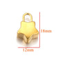 Gold Plated Heart Lock Key Pendant Set | 5pcs Stainless Steel Charms for DIY Jewelry