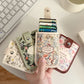 Creative 5 Card Pocket PU Leather Mini Wallet with RFID Blocking and Floral Print | Slim ID Card Holder