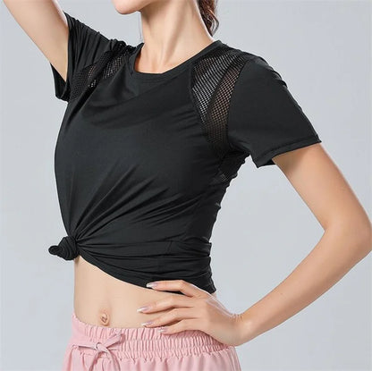 Reflective Quick Dry Yoga T Shirt for Women