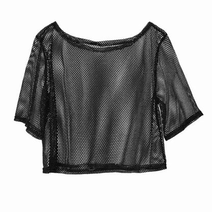 Edgy See Through Mesh T Shirt