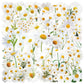 50 Transparent Flower Stickers | PET Decorative Craft Set for Journals and Notebooks