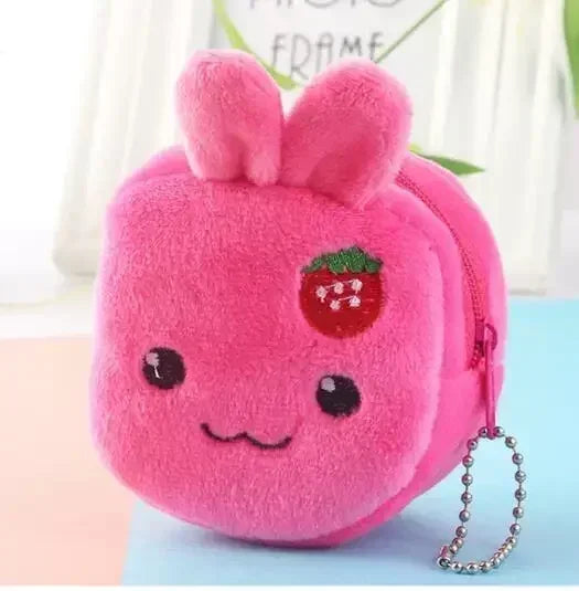 Cartoon Cute Pig Animal Coin Purse | Kawaii Soft Plush Zipper Wallet for Kids
