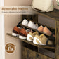 Shoe Storage Cabinet with 4 Flip Drawers - Rustic Brown