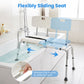 Sliding Transfer Bench with Adjustable Height for Bathtub