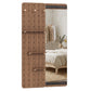 Full Length Wall Mirror with Sliding Pegboard & Shelves