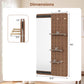Full Length Wall Mirror with Sliding Pegboard & Shelves
