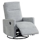 Swivel Rocking Chair 360° Nursery Reclining Rocker Armchair with Cushioned Back