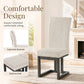 Upholstered Dining Chairs Set of 2 with Rubber Wood Legs