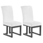 Upholstered Dining Chairs Set of 2 with Rubber Wood Legs