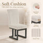 Upholstered Dining Chairs Set of 4 with Rubber Wood Legs