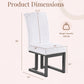 Upholstered Dining Chairs Set of 4 with Rubber Wood Legs