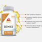 D3 + K2, 60 Capsules, 125 mcg D3 + 100 mcg K2