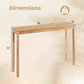Wooden Console Table Modern Farmhouse Sofa Table with Thickened Top