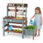 Wooden Mud Kitchen Set with Running Water Faucet Tank