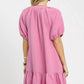 Umgee Embroidered Floral Babydoll Dress