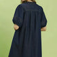 Umgee Notched Puff Sleeve Mini Dress with Pockets
