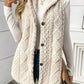 Button-Down Sherpa Hooded Vest Coat