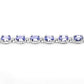 6.00 Carat Genuine Tanzanite .925 Sterling Silver Bracelet