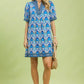 Umgee Mix Tile Print Mini Dress