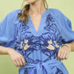 Umgee Floral Belted Midi Dress