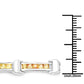 6.48 Carat Genuine Orange Sapphire and Yellow Sapphire .925 Sterling Silver Bracelet