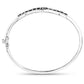 2.28 Carat Genuine Black Diamond .925 Sterling Silver Bangle