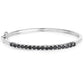 2.50 Carat Genuine Black Diamond .925 Sterling Silver Bangle