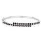 4.00 Carat Genuine Black Diamond .925 Sterling Silver Bangle