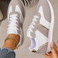 Round Toe Lace Up Sneakers
