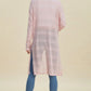 Double Take Full Size Open Front Longline Cardigan